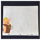 Vintage Barney Rubble animation cel