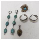 Sterling silver and turquoise jewelry