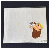 Vintage Barney Rubble animation cel