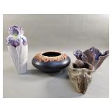 Studio art pottery vases & floral ceramic vase