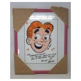 Framed Don Parent's 'Archie' personalized to