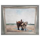 Vintage signed oil on canvas