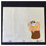 Vintage Barney Rubble animation cel