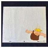 Vintage Barney Rubble animation cel
