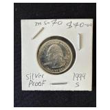 1999 S silver proof quarter