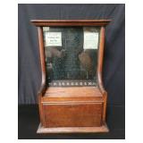 Vintage oak and glass No Blanks trade stimulator