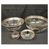 Group of Dorothy Thorpe style cystal steling