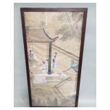 Vintage Chinese painting on fabric