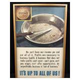 Framed vintage corporate motivational poster