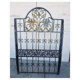 Vintage 3 panel wrought iron garden screen