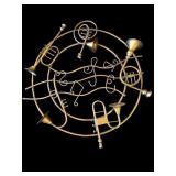Musical themed metal wall sculpture