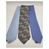 3- 100% silk ties Zegna, Bardelli of Beverly