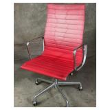 Vintage Herman Miller Eames aluminum red chair