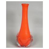 Vintage Viking style hand blown persimmon color