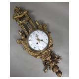 French gilt bronze carte clock