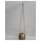 Vintage clam brass purse