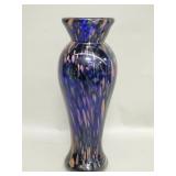 Hand blown studio art glass vase