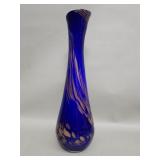 Hand blown studio art glass vase