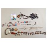 Group of vintage beaded jewelry