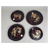 Chinese Foochow lacquer nesting trays hand