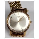18k gold vintage Marvin 34mm wristwatch