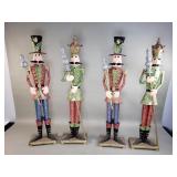 Metal nutcracker-style Christmas statues