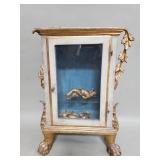 Vintage gilt wood display cabinet