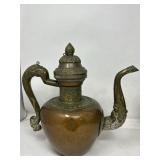 Brass & copper Tibetan tea pot