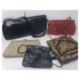 Vintage handbags and clutches