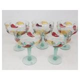 5 margarita glasses