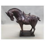 Vintage bronze horse figurine