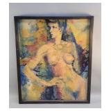 Signed  V. Casados multicolored palette nude