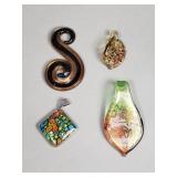 Murano glass pendants