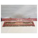 Pair of Asian lacquer plaques