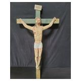 Vintage carved wood crucifix