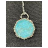 Silver & turquoise pendant