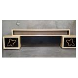 Mid-century Modern 3-piece oak veneer king size