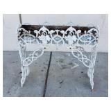 Vintage aluminum standing planter