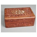 Indian hand carved trinket box