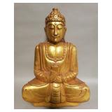 Gilt wood Buddha statue