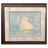 Framed, signed print of 'Baby' by Ivan Anderson