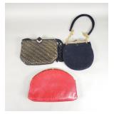 3 vintage women's handbags