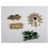Vintage brooches, signed Cathe, Zentall,