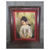 Signed oil on canvas, "Pepita," by Mix