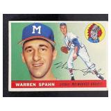 1955 Topps Warren Spahn card