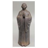 Cast iron Buddhist monk figure