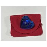 Baccarat crystal heart brooch