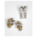 Sterling silver clip-on earrings