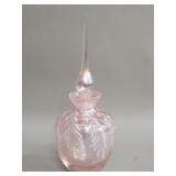 Iridescent art glass perfume bottle