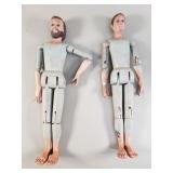 Pair of Spanish colonial style santo mannequins